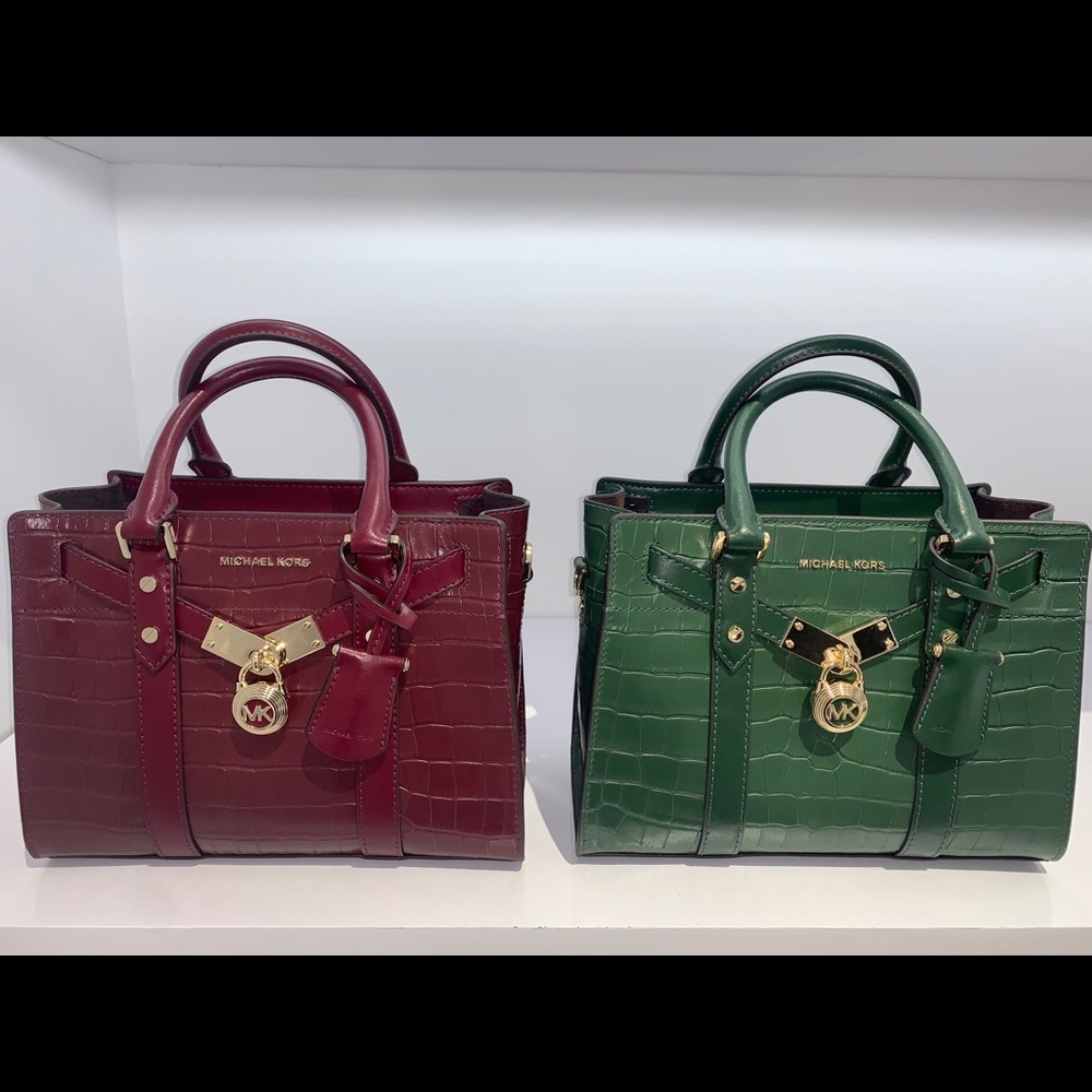 Nouveau Hamilton CrocodileEmbossed Leather Satchel
